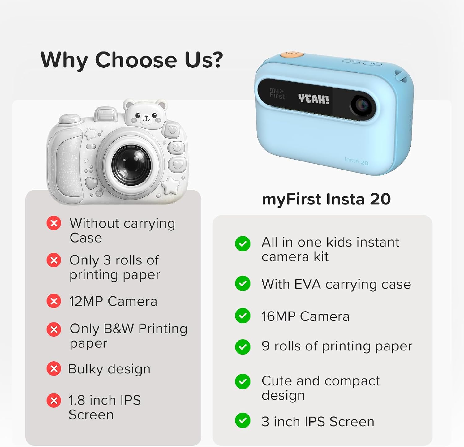 myFirst Insta 20 Dual Screen Instant Camera Blue photo 3