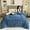 inch(78.74''*90.55''), variant on 1pc Double-Sided Plush Fleece & Sheepskin Comforter - Warm, Soft, Skin-Friendly Winter Bedding with Geometric Pattern, Dry Clean Only, Deep Blue, Ideal for Cold Weather Coziness