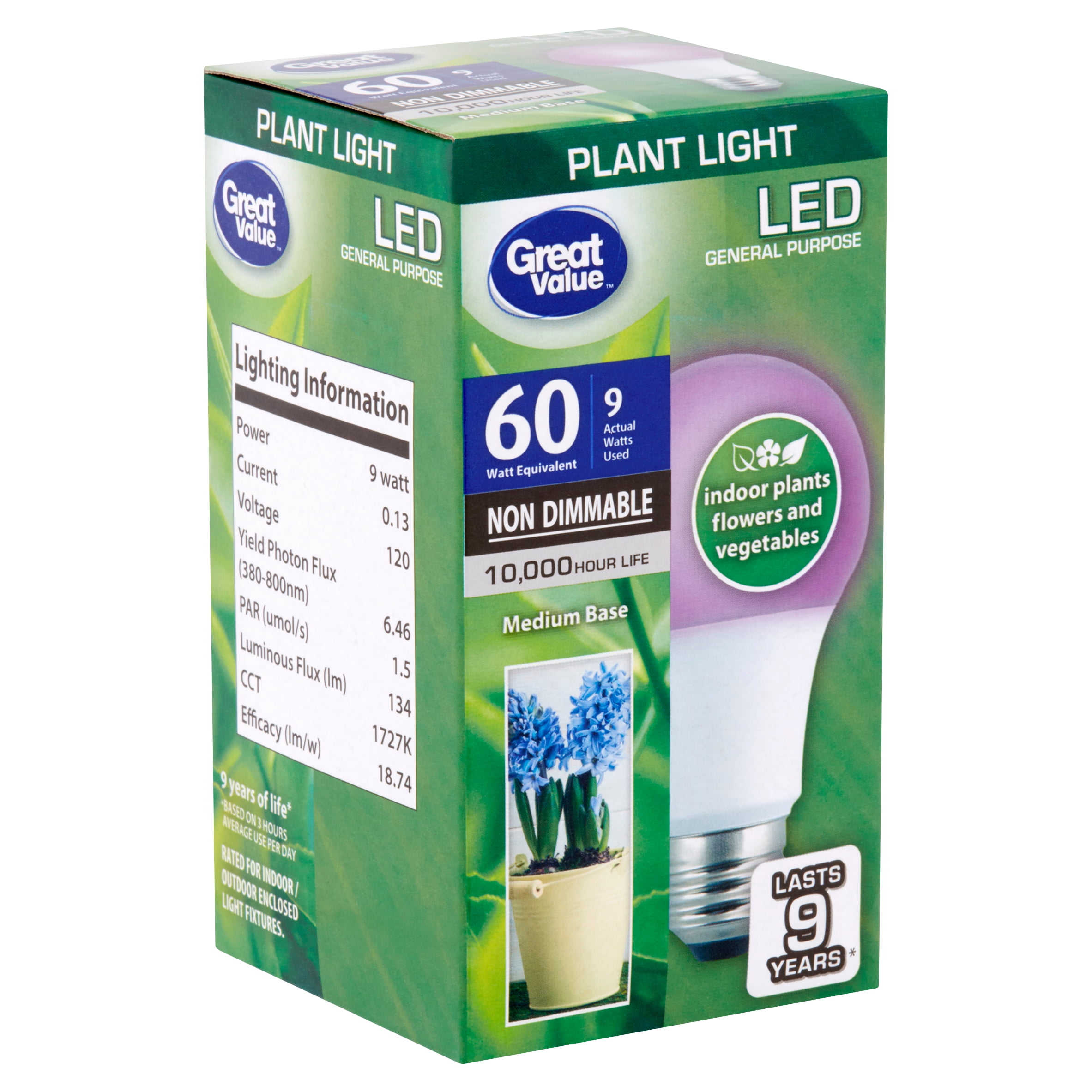 Philips Light Bulb 60 Watt A19 Incandescent Agro Plant Grow Soft White