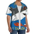 thumbnail image 2 of Kdxio Men's Hawaiian Shirt for Men Short Sleeve Shirt Shark With Sunglasses and Lobste Summer Casual Holiday Beach Button Down T-Shirts, 2 of 5