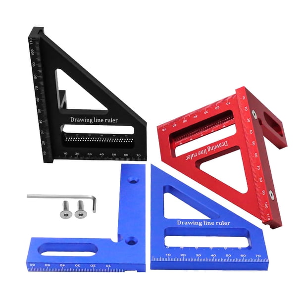 Règle du triangle de Mitre - Rotracteur carré de 45/90 degrés
