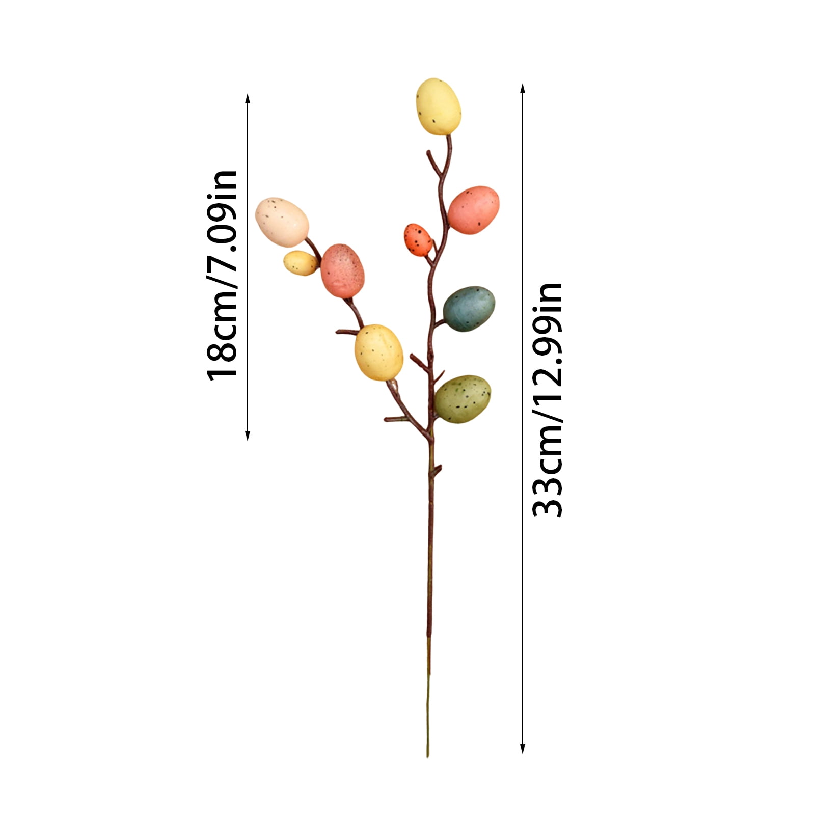 Easter Egg Picks 8 Pack Artificial Egg Stems Colorful Easter Egg Decorations for Home Decor Centerpiece Flower Arrangement-13in