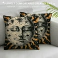 thumbnail image 3 of PRATYUS Sun and Moon Pillow Covers Zodiac Sign Astrology Throw Pillow Covers, Starry Sky Decorative Pillow Covers, Exotic Bohemian Hippie Style Constellations Cushion Covers, Black White, 3 of 5