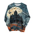 thumbnail image 2 of Meichang Halloween Sweatshirt Women Halloween Graphic Sweatshirt Crewneck Cute Pullover Sweatshirts Oversized Long Sleeve Festival Pullover, 2 of 8