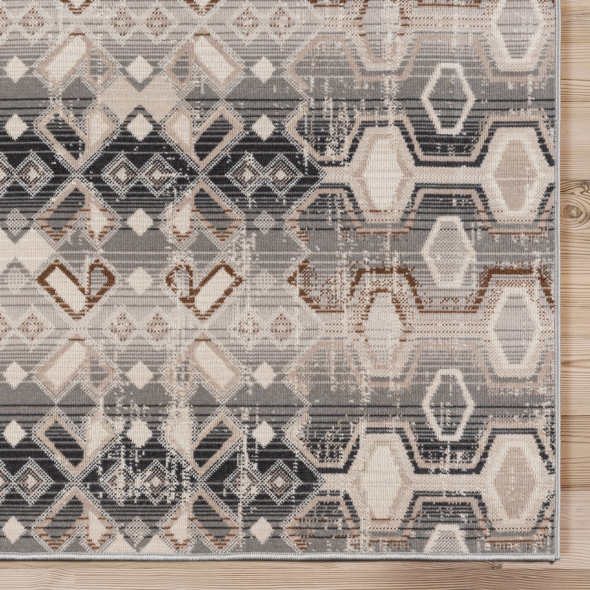 Caravan Noor Indoor/ Outdoor Polypropylene Gray Flat Weave Area Rug, 8x10