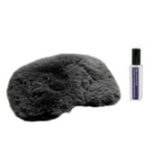 Premium Fur Sleep Mask with Lavender Essential Oil Spray - Black | MinxNY