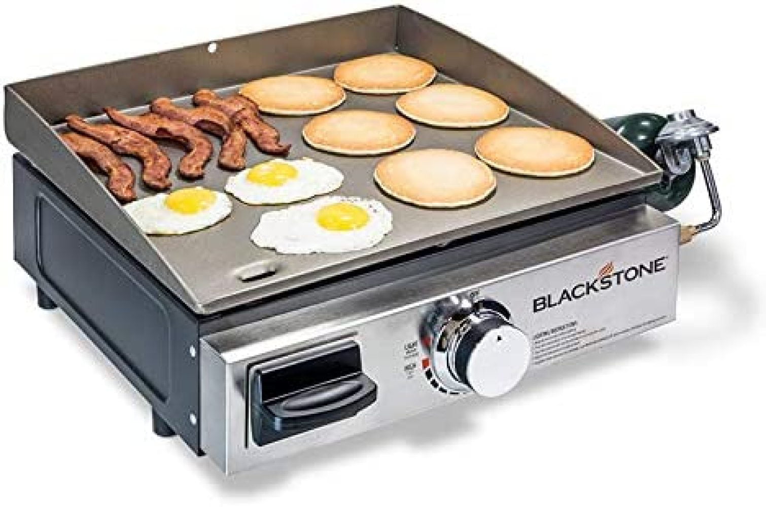 17 Inch Portable Gas Griddle Propane Fueled Stainless Steel & Black Blackstone Table Top Grill for Outdoor Cooking While Camping Tailgating or Picnicking 
