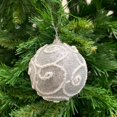 thumbnail image 3 of Allgala 12 Pack 3 Inch Christmas Tree Ornament Balls-Glitter Decorated Foam Large Xmas Ball-Silver, 3 of 4
