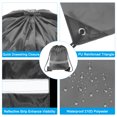 thumbnail image 4 of REGALWOVEN Polyester Drawstring Bag, Reflective Cinch Sack for Gym Sports Grey, 4 of 7