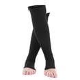 thumbnail image 1 of Compression Socks, Yctze 1 Pair Sports Socks Toe Open Leg Support Stocking Knee High  Calf Knee Support Varicose Relief Socks with Zipper, 1 of 7