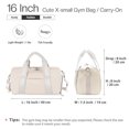 thumbnail image 2 of Bolsa deportiva compacta PHSYNI para mujer, 16 L, color beige, con bolsillo húmedo, 2 of 6