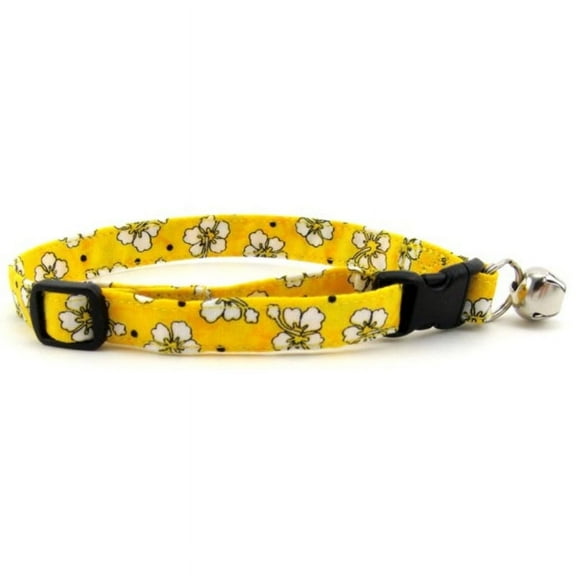 Yellow Hawaiian Flowers Cat Collar