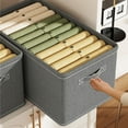 thumbnail image 4 of Ikohbadg Foldable Closet Storage Box, Large Capacity Clothing Storage Bins with Metal Frame, Durable Cationic Fabric Organizer for Toys, Groceries, and Home Essentials, 4 of 9