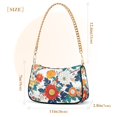 thumbnail image 3 of FORMRS Womens Shoulder Bag with Chain Strap Clutch Purse Cute Tote Handbag, Colorful Flowers Pattern, 3 of 7