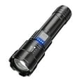 thumbnail image 2 of YUVA Super Bright LED Flashlight, 3 Modes (High/Low/Strobe), Zoomable, Type-C Rechargeable with Battery Display, 1800mAh Long Lasting, Water-Resistant, for Camping Hiking Emergency, 2 of 7