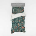 thumbnail image 2 of Ambesonne Feather Bedding Set 4 Pcs, Modern, Queen, Black Scarlet Cream, 2 of 3