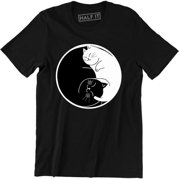 Kittens Ying Yang Men Fashion Tumblr Hippy Hippie Peace Kitty Cats T-Shirt