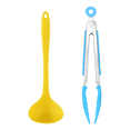 thumbnail image 1 of Juego de utensilios de cocina de silicona resistentes al calor con núcleo de acero inoxidable, 2 piezas antiadherentes y agarre cómodo, 1 of 5