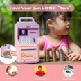 thumbnail image 3 of KIMHY Piggy Bank for Kids with Fingerprint Lock, ATM Money Bank Saving Box for Cash & Coins for Girls Birthday Children's Day Halloween Christmas Toys, 3 of 7