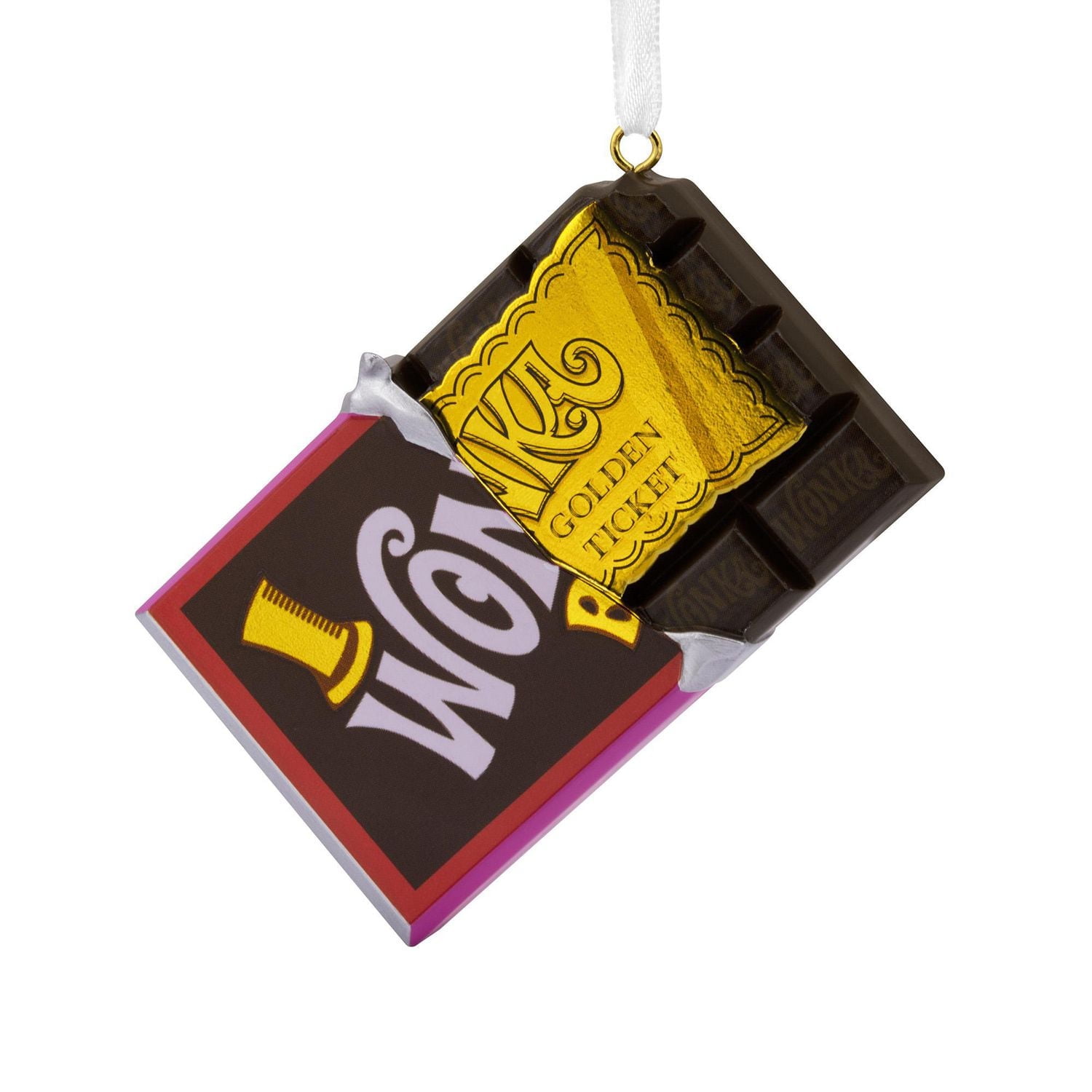 Hallmark Christmas Ornament (Willy Wonka and The Chocolate Factory Wonka Bar With Golden Ticket)