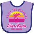 thumbnail image 3 of Inktastic Summer Enjoy the Sunshine Outer Banks North Carolina in Pink Boys or Girls Baby Bib, 3 of 4