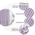 thumbnail image 3 of Small Stall Shower Curtain 48x72 Inch Narrow Half Size Buffalo Plaid Bath Curtains Bathroom Decor, Farmhouse Purple Checkered Vintage Grid Waterproof Fabric Shower Curtain Set with Hooks 48 Inch, 3 of 7