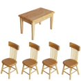 thumbnail image 1 of 5 in Pack Simulation Dollhouse Dining Furniture Chair Table Models for Decoration, 1 of 9