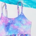 thumbnail image 5 of Hessimy Girl Ruffles One Piece Swimsuit Quick Dry Beach Sport Swimwear(Blue,13-14 Years), 5 of 7