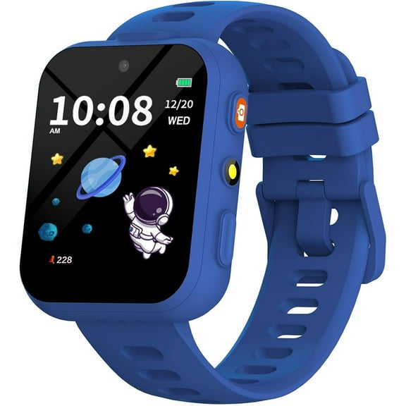 BIGGERFIVE Smart Watch for Kids with Dual Cameras, 30 Puzzle Games, Video & Music Player, Audiobooks, Flashlight, Pedometer, Calculator, Educational Toys Birthday Gifts for Girls Ages 4-10 Lilac