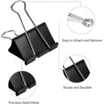 thumbnail image 2 of Binder Paper Clips, Medium Clip (Small Box), 24 Count, 2 Pack of 12, Black, 2 of 4