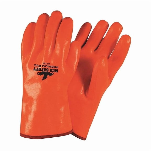 Mcr Safety Gloves,PVC,L,12 in L,Gauntlet,PR,PK12  6712F
