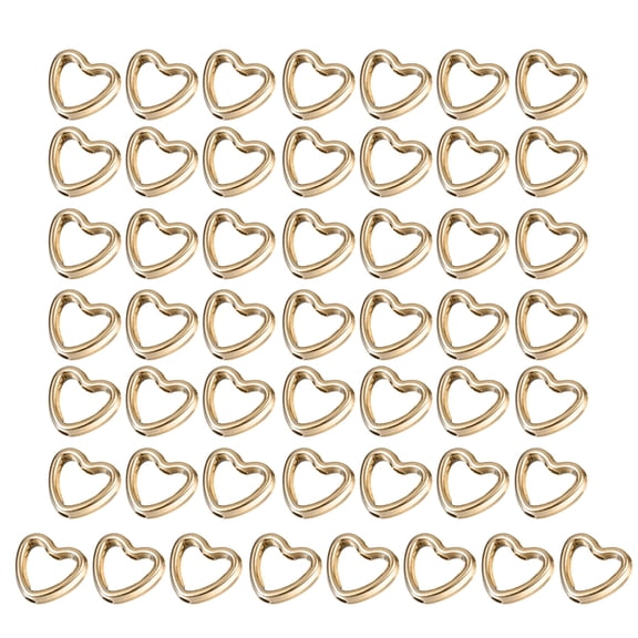Set of 50 Heart Spacer Beads CCB Hollow Peach Pendant Hollow Heart Shape Beads