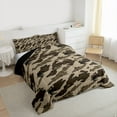 thumbnail image 3 of Homewish Brown Camouflage Queen Comforter Set,Retro Rustic Camo Bedding Sets,Country Farmhouse Lodge Bedding Comforter Set For Kids,Breathable Home Decor Reversible,3pcs, 3 of 8