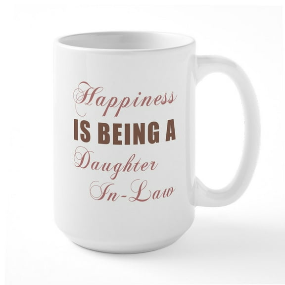 CafePress - Daughter In Law (Happiness) Large Mug - 15 oz Ceramic Large White Novelty Mug