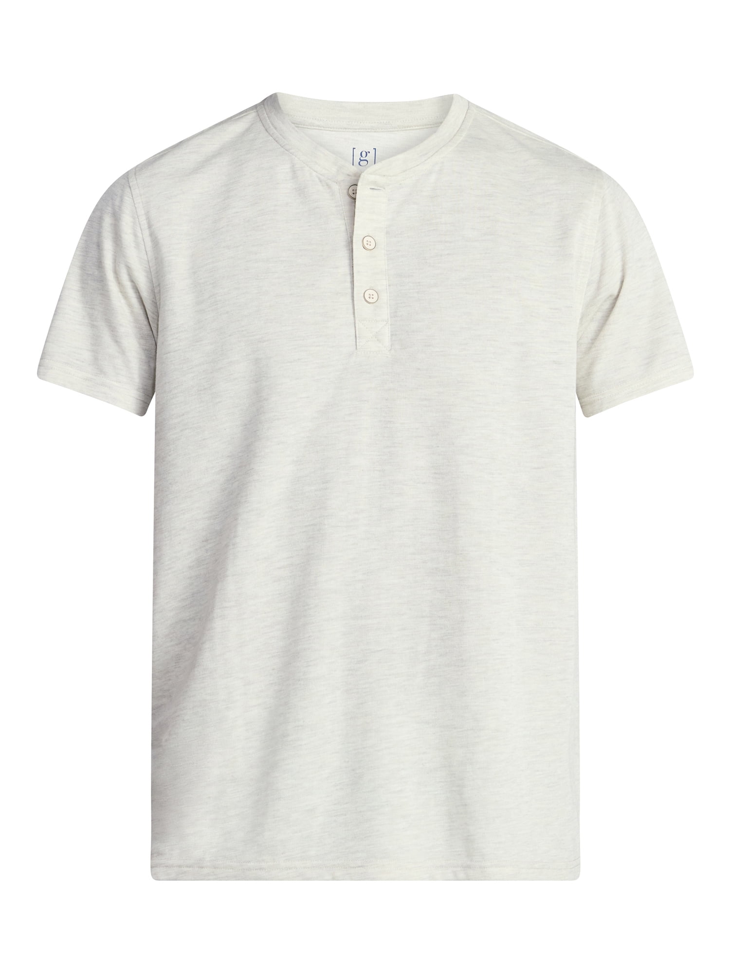 George Men's & Big Men's Relaxed Fit Knit Cloth Henley Shirt with Short Sleeves, Sizes XS-5XL