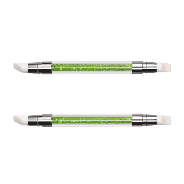 Bolígrafo de silicona de dos cabezas para decoración de uñas, taladro de punto de polvo mareado, bolígrafo de silicona multifuncional, herramienta de manicura DIY Adepaton CPB-DE-LYY328-4