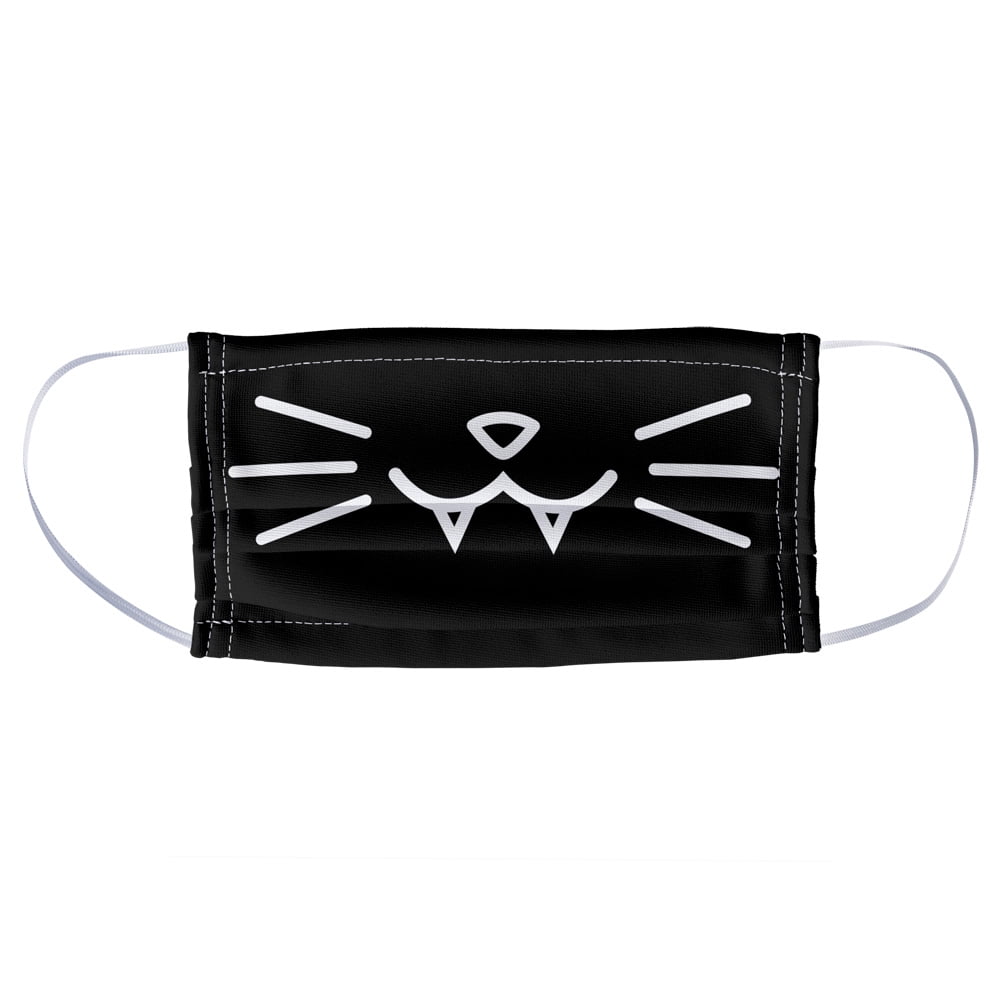 Cat Fangs Simple 1-Ply Reusable Face Mask Covering, Unisex