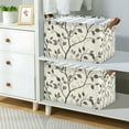 thumbnail image 2 of Yayeee Foldable Storage Basket for Shelves with Handles Waterproof Cloth Bins, Leaves Pattern, 2 of 7