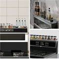 thumbnail image 6 of Casewin Silicone Magnetic Stove Top Shelf, 30" Length Spice Rack Organizer Over the Stove, Heat Insulated Spice Shelf - Zero Installation, Baffles All Around, Non-Slip Kitchen Gadgets (Grey), 6 of 8