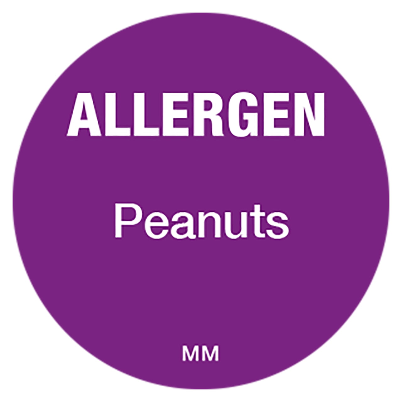 Peanuts Purple Roll of 1000 DayMark Removable 1 Circle Allergen Label 