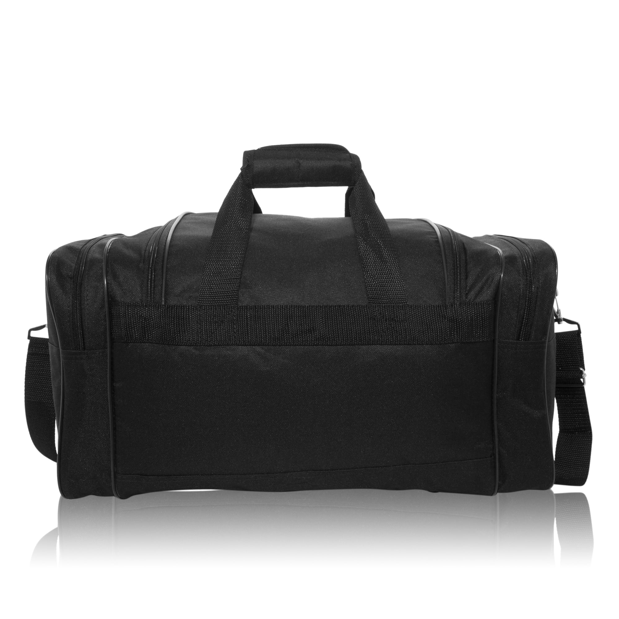 DALIX 17" Blank Duffel Bag Duffle Travel Size Sports Durable Gym Bag in Black
