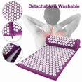 thumbnail image 4 of Acupressure Set Nail Mat Acupressure Mat Massage Mat & Pillow Acupuncture Blue, 4 of 4