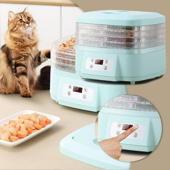 LLQKIGS Machine de Séchage pour la Maison, Débit d'Air à 360°, Déshydrateur pour Aliments avec 6 Plateaux, Machine de Déshydratation pour Aliments avec Minuterie Numérique Réglable et Contrôle de la Température pour Bœuf, Fruits, Viande, 1 Pce