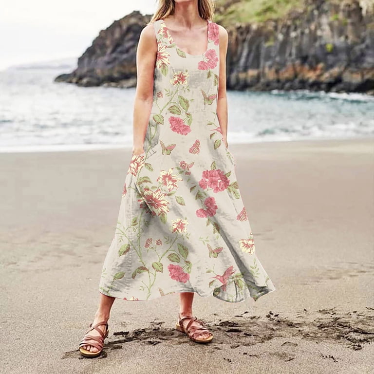 green maxi floral dress Umgee Floral Print Tiered Maxi Dress in Green Mix S