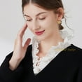 thumbnail image 4 of LoudSung Fake Collar Detachable Half Shirt Blouse False Collar Cardigan Ruffle V Stand Type for Women Girls, 4 of 7