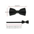 thumbnail image 4 of INSPIRE CHIC Men's Formal Solid Pre-Tied Bow Ties Bowties Adjustable Strap, 4 of 5