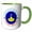 Green/White, variant on 3drose, Yellow Color Submarine, Blue Circle. Text Captain Nemos First Mate, 15oz Mug