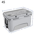 thumbnail image 5 of USA Made Frosted Frog Pink 45 Quart Ice Chest Heavy Duty High Performance Roto-Molded Cooler, 5 of 8