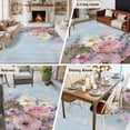 thumbnail image 6 of Area Rug 72×108in, Vintage Rose Lavender Flowers Floor Carpet Living Room Rug, Farmhouse Wood Board Non-Slip Welcome Mat Indoor Rugs for Bedroom Dining Room, 6 of 9