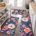 thumbnail image 2 of Pioneer Flower Floral Print Pattern Kitchen Rugs Sets Of 3,Kitchen Runner Rugs Non Skid Washable,Decorative Kitchen Floor Mats for Kitchen,Sink,Laundry,17"x30"+ 17"x47" + 17"x59", 2 of 6